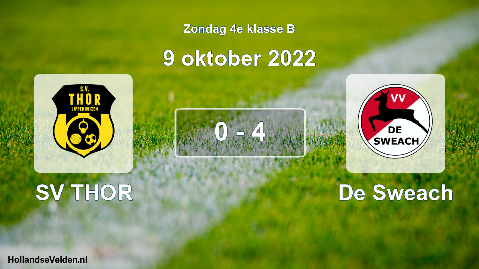 Total number of matches played: SV THOR - De Sweach 0 - 4 (9 October 2022)