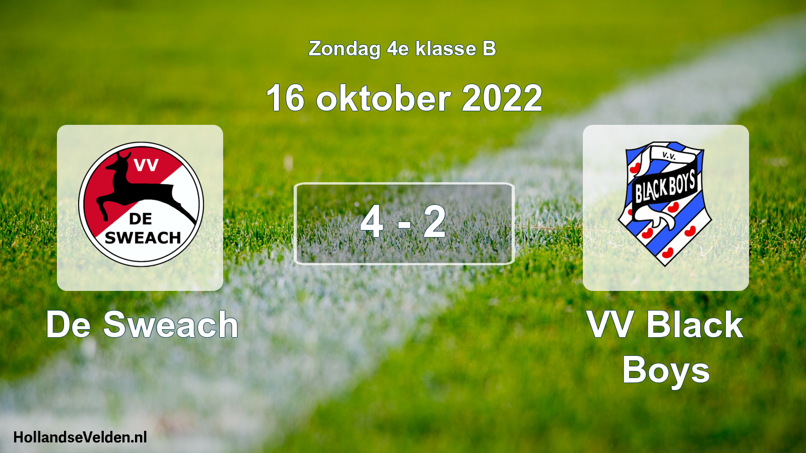 Total number of matches played: De Sweach - VV Black Boys 4 - 2 (16 October 2022)