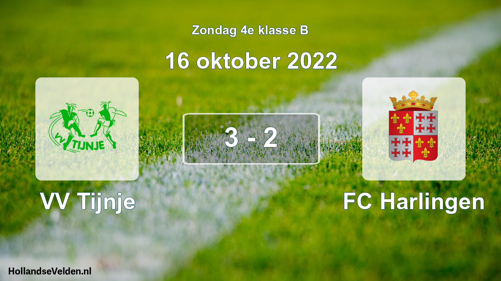 Total number of matches played: VV Tijnje - FC Harlingen 3 - 2 (16 October 2022)