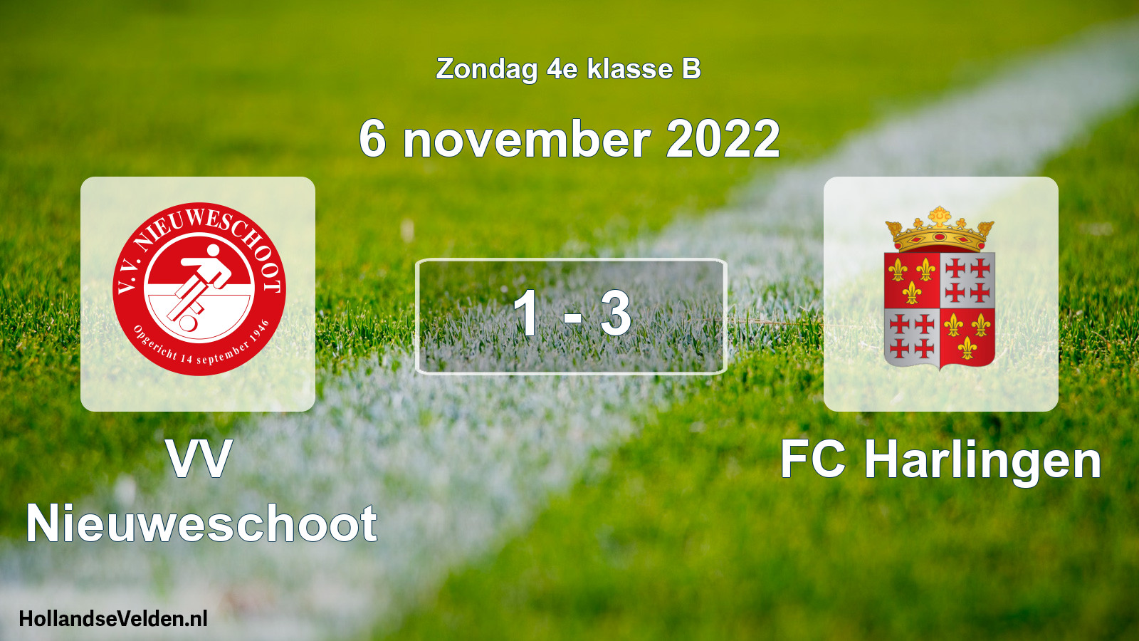 Total number of matches played: VV Nieuweschoot - FC Harlingen 1 - 3 (6 November 2022)