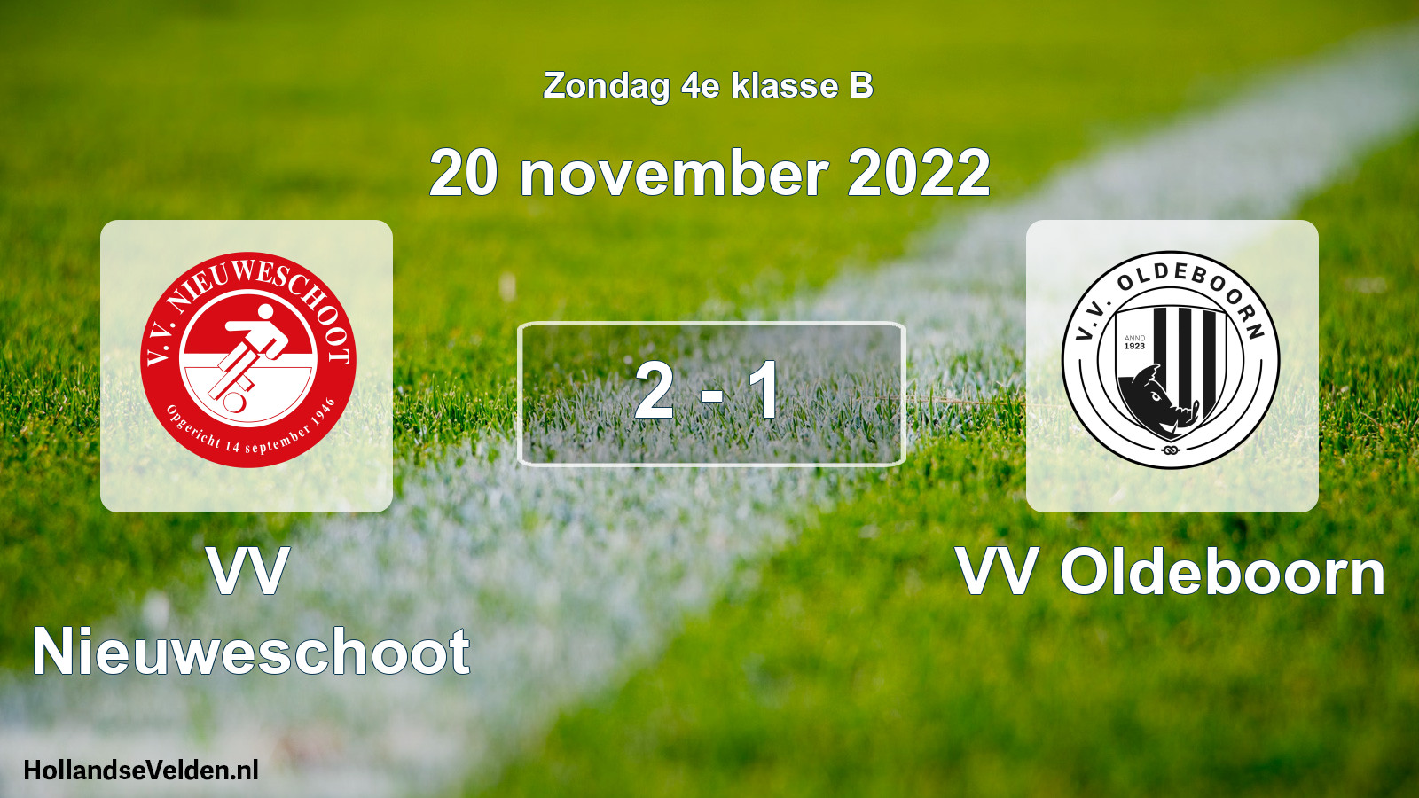 Total number of matches played: VV Nieuweschoot - VV Oldeboorn 2 - 1 (20 November 2022)