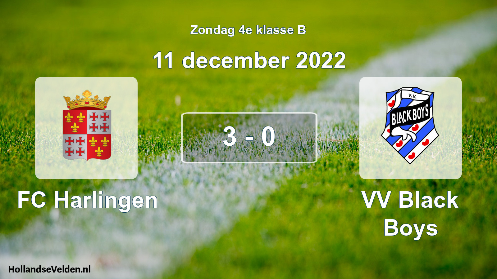 Total number of matches played: FC Harlingen - VV Black Boys 3 - 0 (11 December 2022)