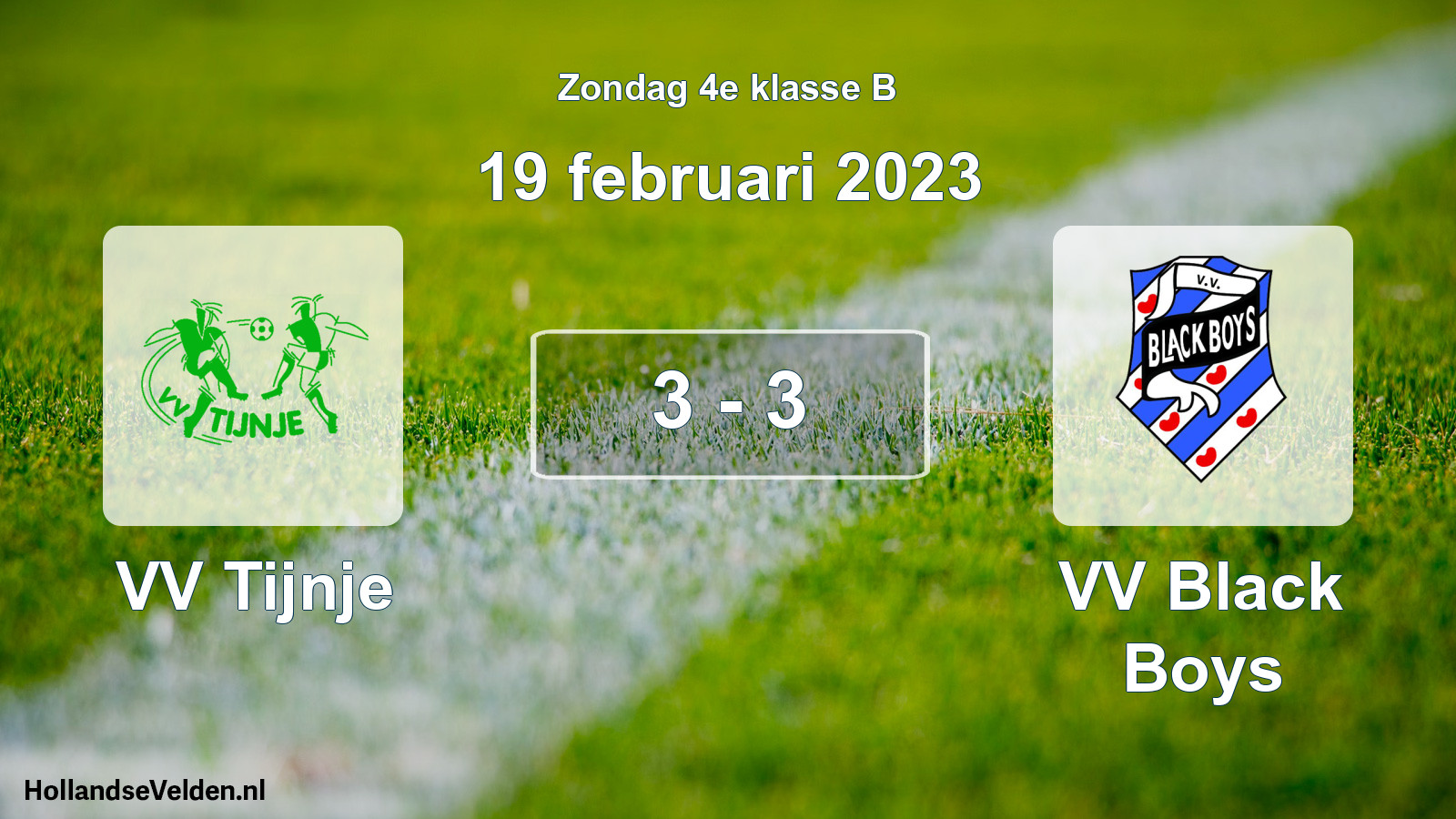 Total number of matches played: VV Tijnje - VV Black Boys 3 - 3 (19 February 2023)