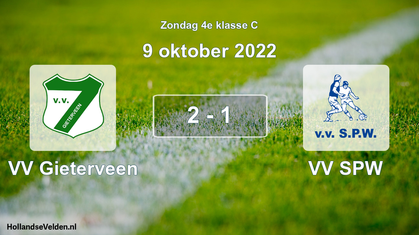 Total number of matches played: VV Gieterveen - VV SPW 2 - 1 (9 October 2022)