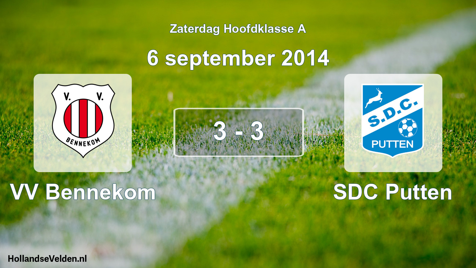 Total number of matches played: VV Bennekom - SDC Putten 3 - 3 (6 September 2014)