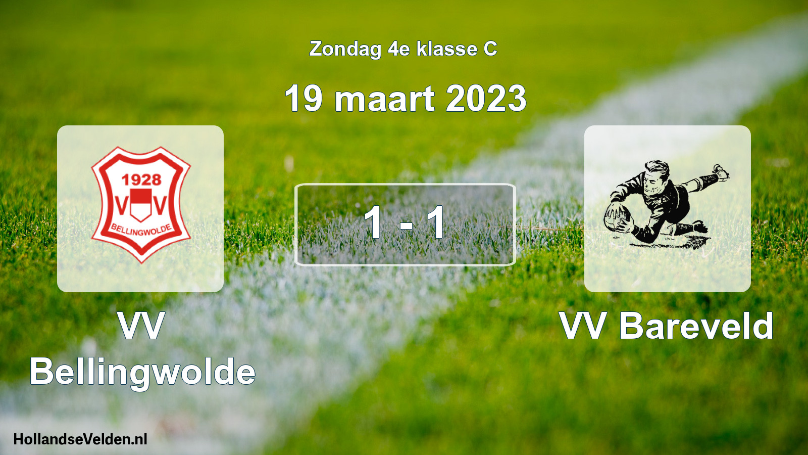 Total number of matches played: VV Bellingwolde - VV Bareveld 1 - 1 (19 March 2023)