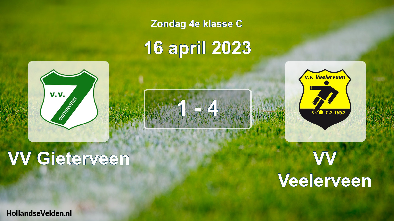 Total number of matches played: VV Gieterveen - VV Veelerveen 1 - 4 (16 April 2023)