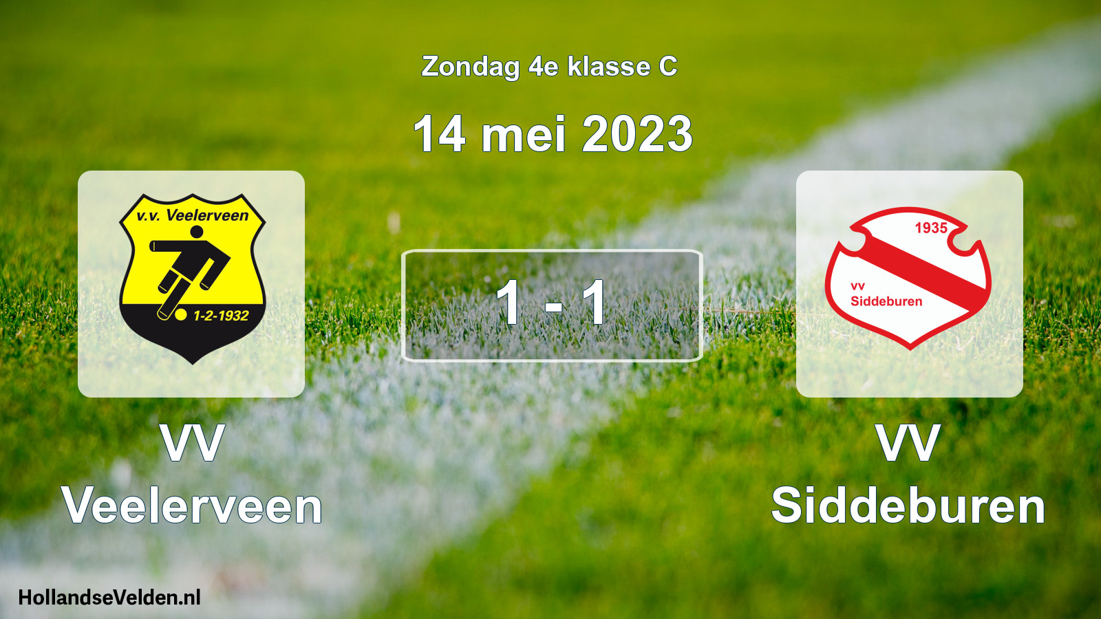 Total number of matches played: VV Veelerveen - VV Siddeburen 1 - 1 (14 May 2023)