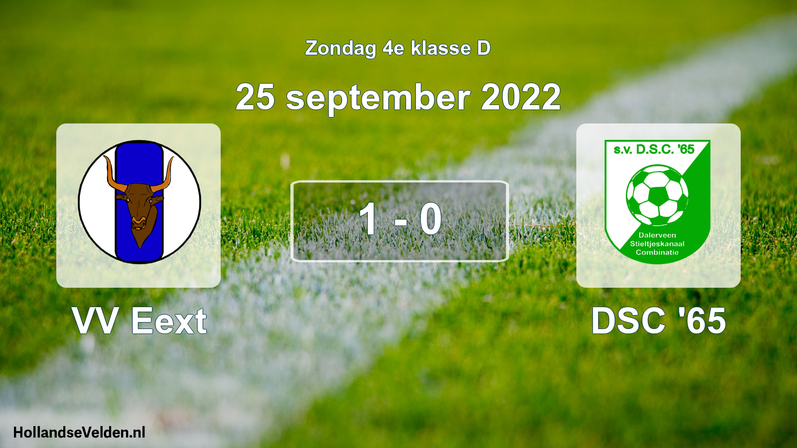Total number of matches played: VV Eext - DSC '65 1 - 0 (25 September 2022)
