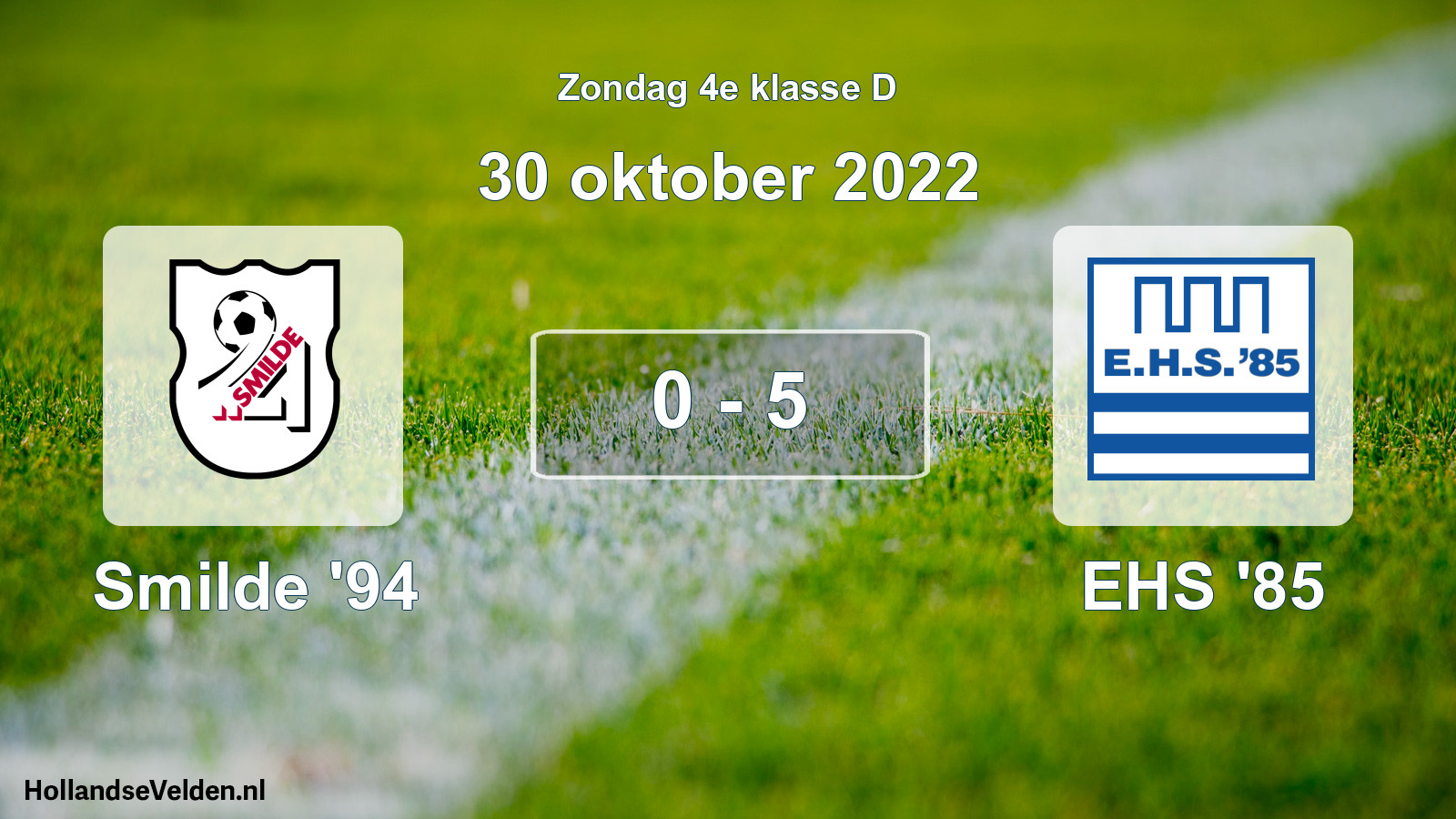Total number of matches played: Smilde '94 - EHS '85 0 - 5 (30 October 2022)