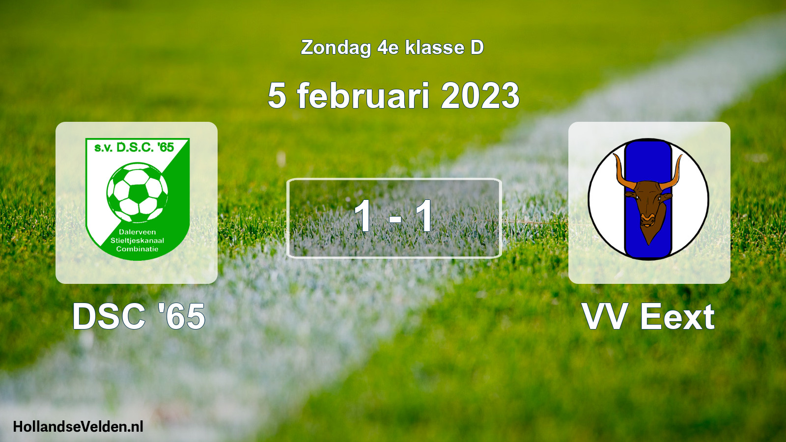 Total number of matches played: DSC '65 - VV Eext 1 - 1 (5 February 2023)
