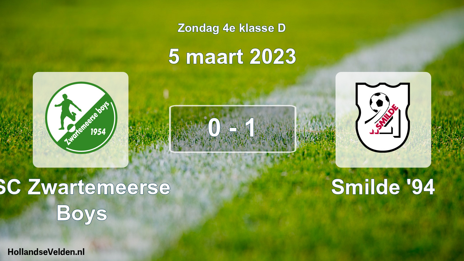 Total number of matches played: SC Zwartemeerse Boys - Smilde '94 0 - 1 (5 March 2023)
