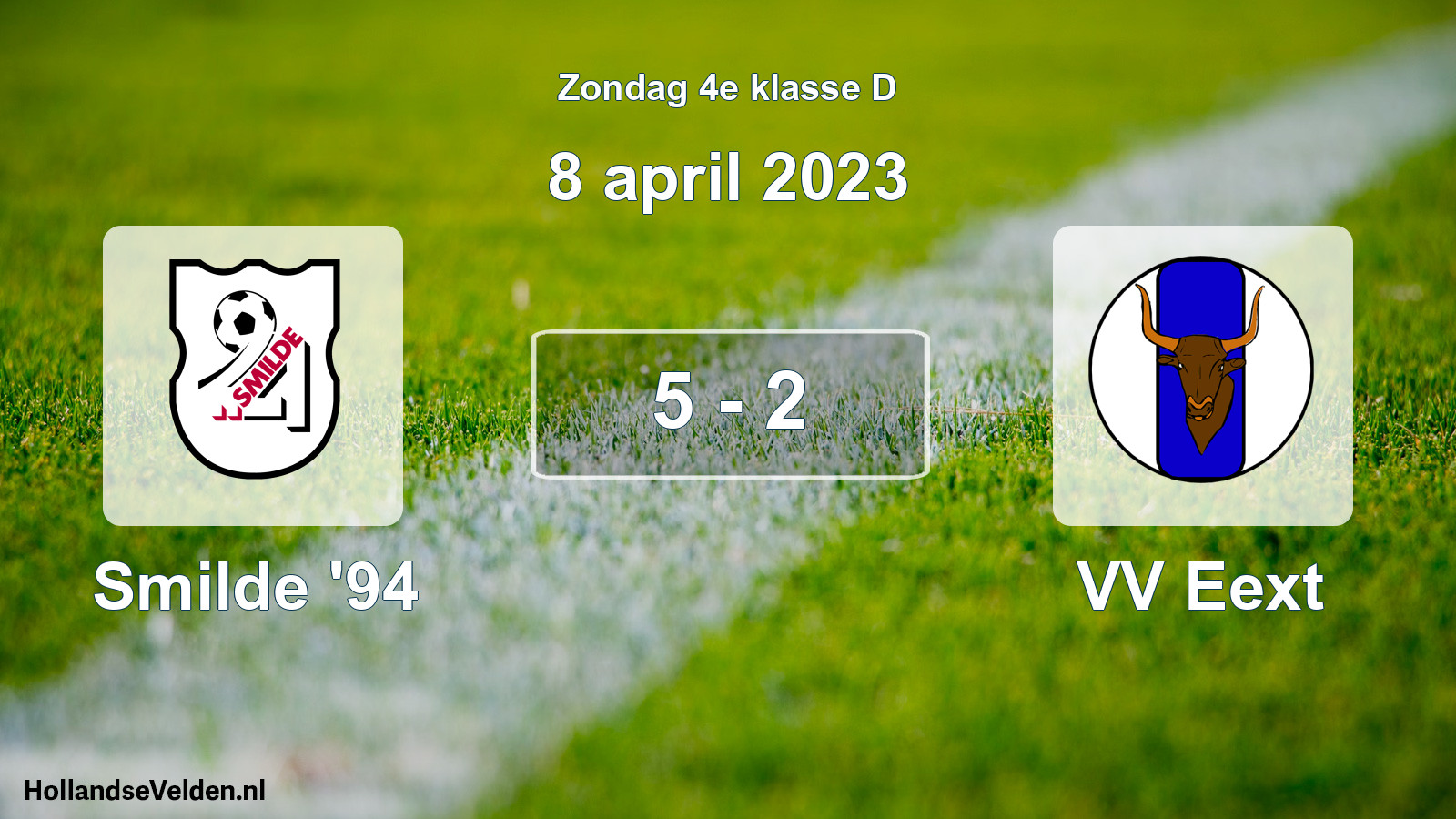 Total number of matches played: Smilde '94 - VV Eext 5 - 2 (8 April 2023)