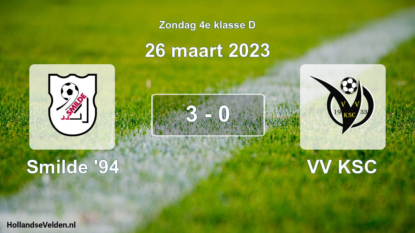Total number of matches played: Smilde '94 - VV KSC 3 - 0 (26 March 2023)