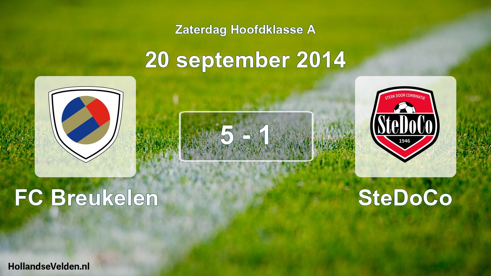 Total number of matches played: FC Breukelen - SteDoCo 5 - 1 (20 September 2014)