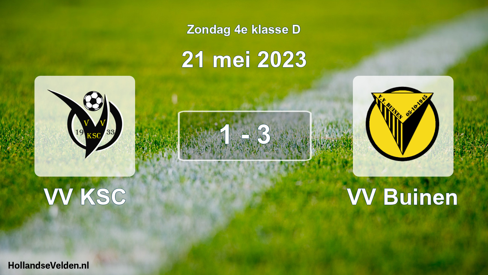 Total number of matches played: VV KSC - VV Buinen 1 - 3 (21 May 2023)