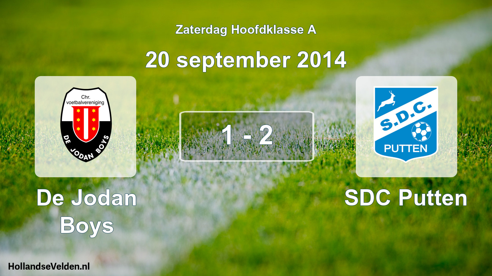 Total number of matches played: De Jodan Boys - SDC Putten 1 - 2 (20 September 2014)