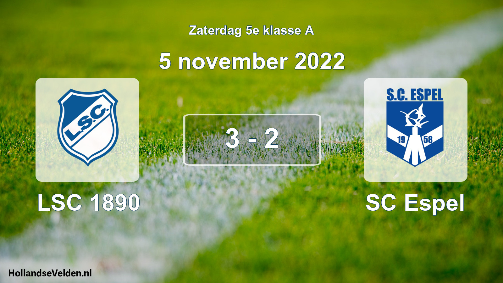 Total number of matches played: LSC 1890 - SC Espel 3 - 2 (5 November 2022)