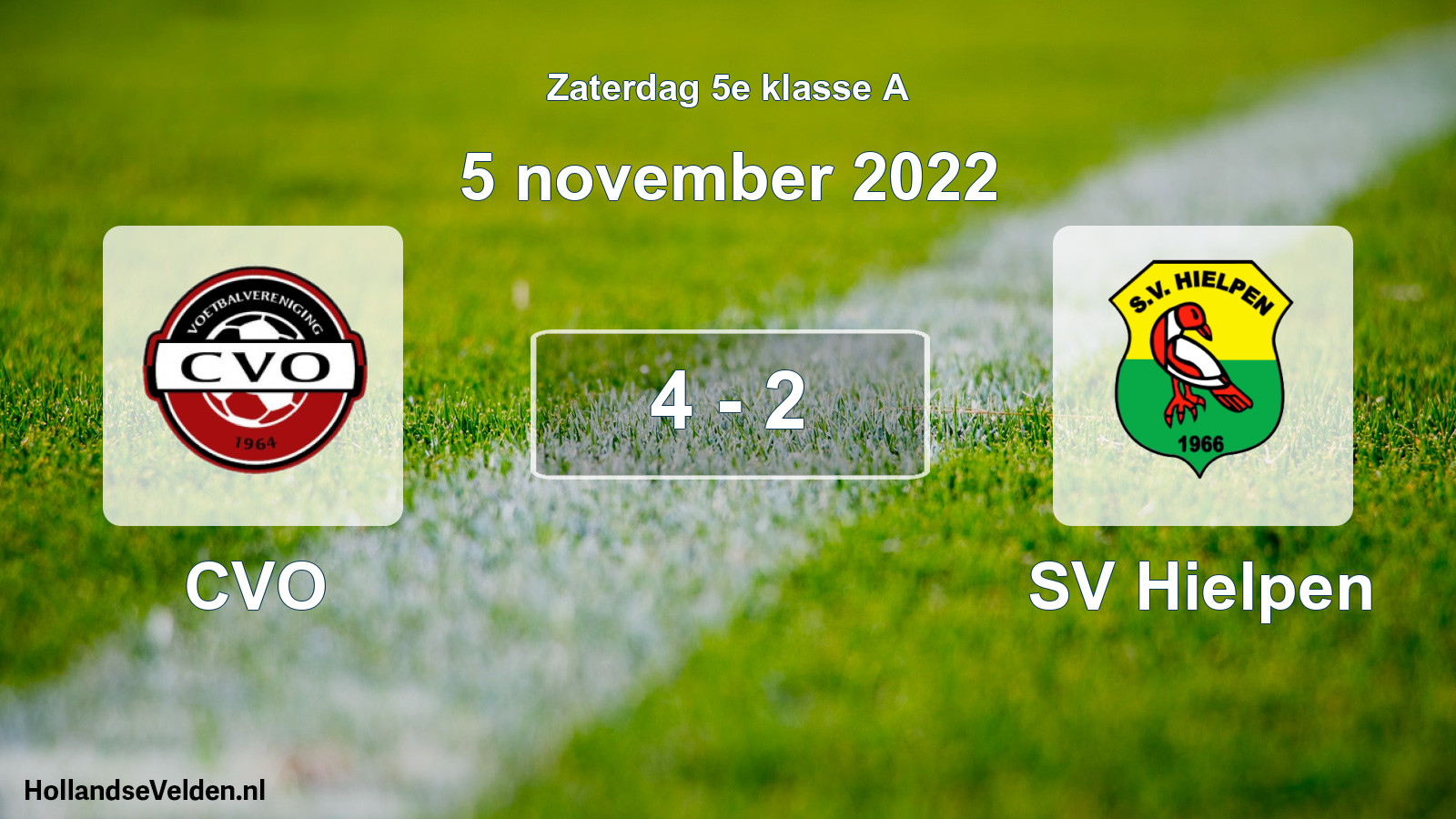 Total number of matches played: CVO - SV Hielpen 4 - 2 (5 November 2022)