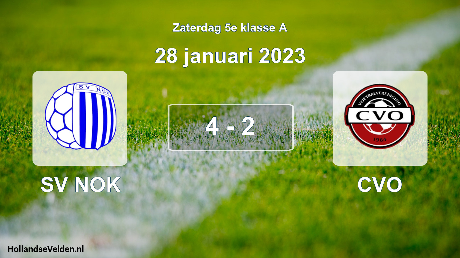 Total number of matches played: SV NOK - CVO 4 - 2 (28 January 2023)
