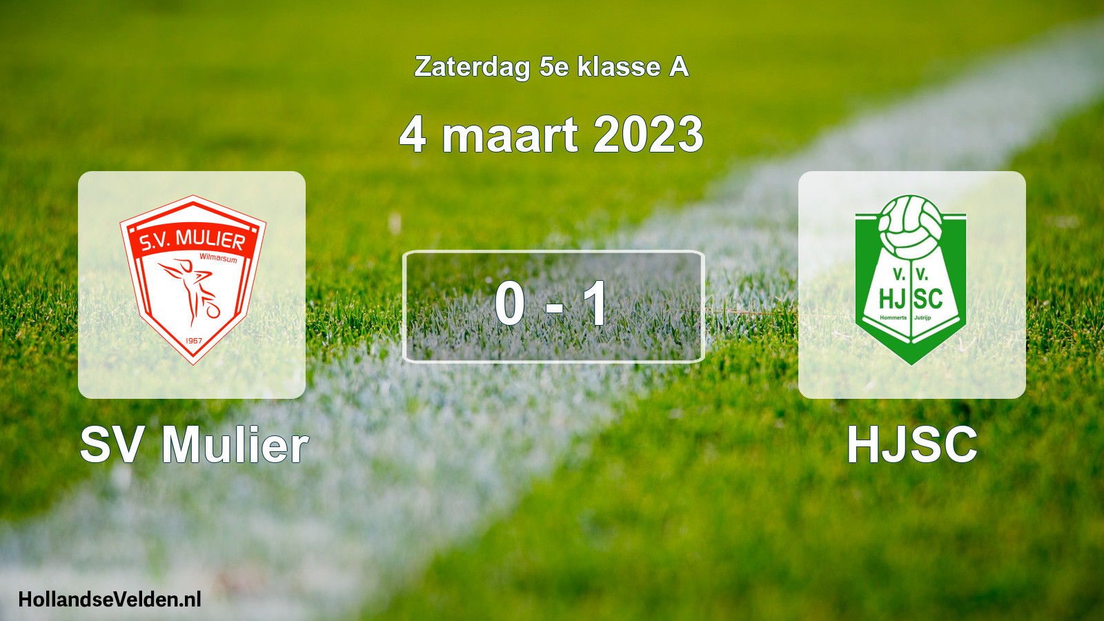 Total number of matches played: SV Mulier - HJSC 0 - 1 (4 March 2023)