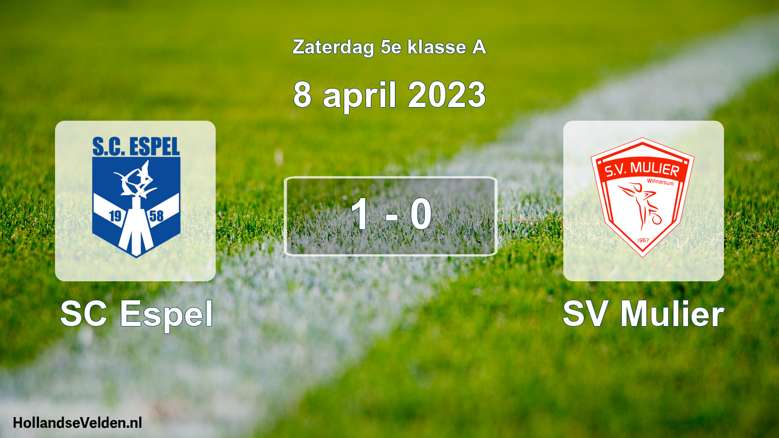 Total number of matches played: SC Espel - SV Mulier 1 - 0 (8 April 2023)