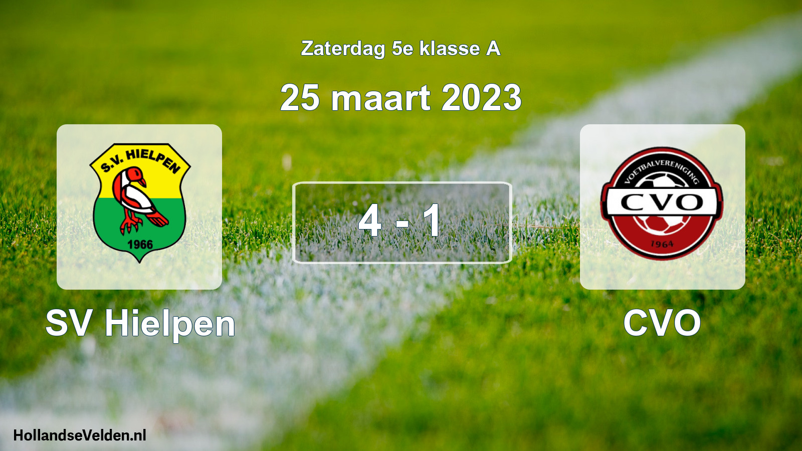 Total number of matches played: SV Hielpen - CVO 4 - 1 (25 March 2023)