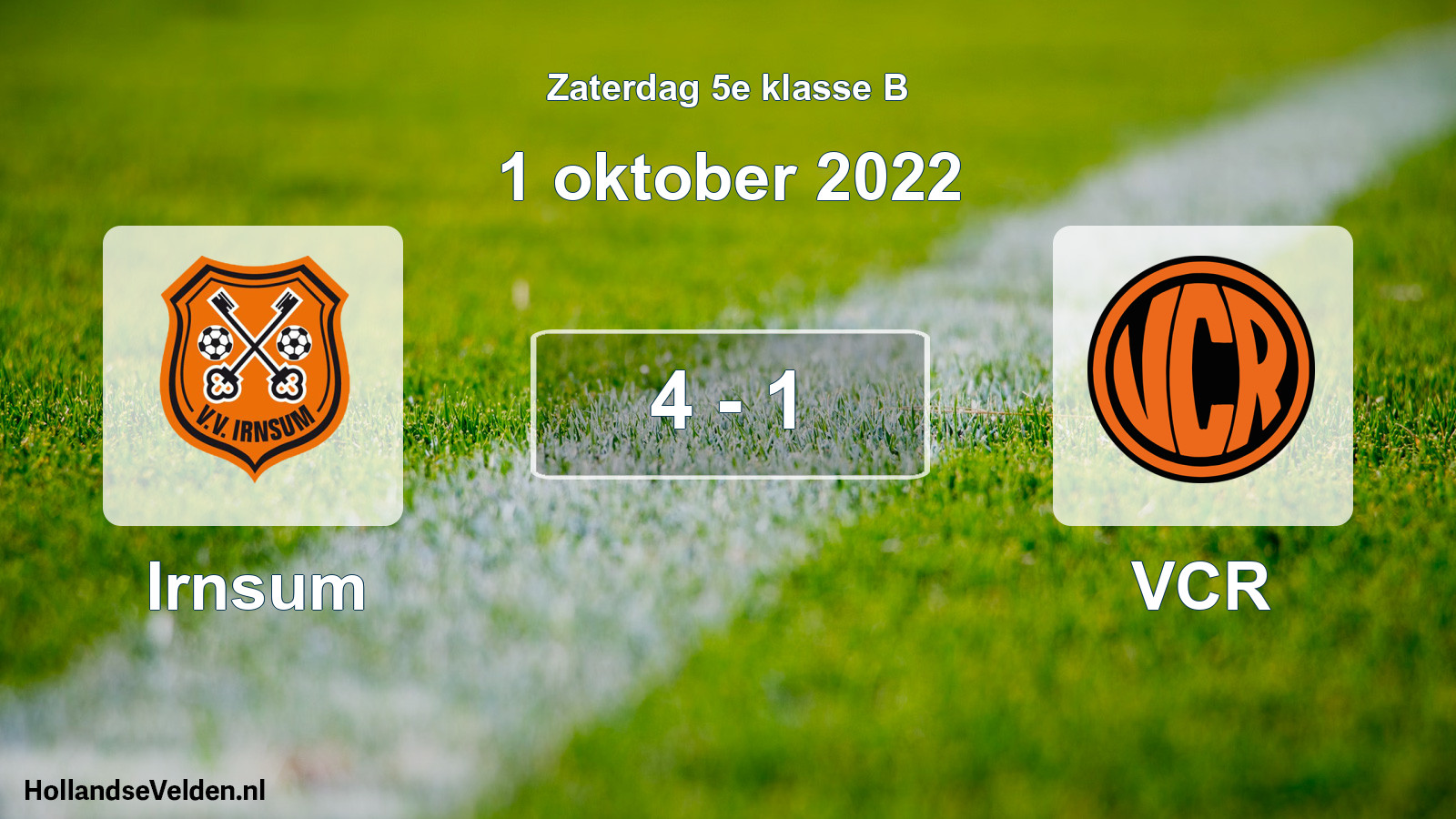 Total number of matches played: Irnsum - VCR 4 - 1 (1 October 2022)