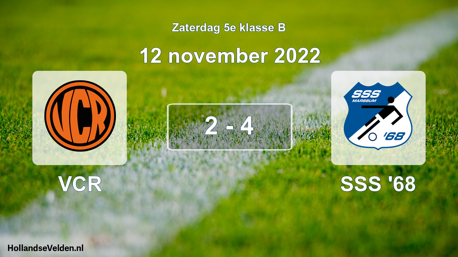 Total number of matches played: VCR - SSS '68 2 - 4 (12 November 2022)