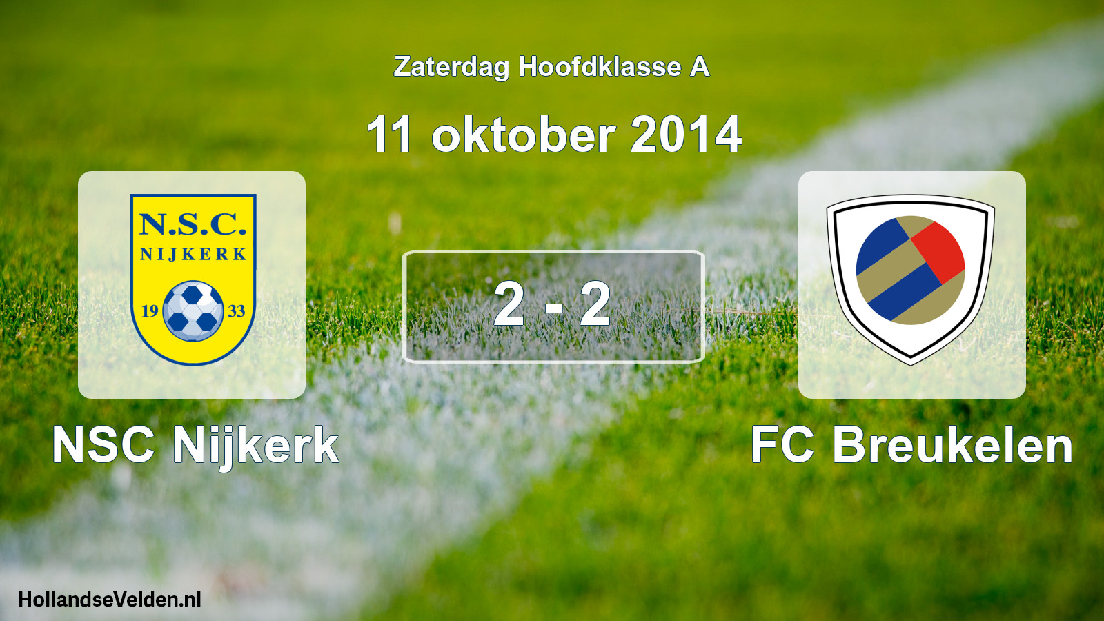 Total number of matches played: NSC Nijkerk - FC Breukelen 2 - 2 (11 October 2014)