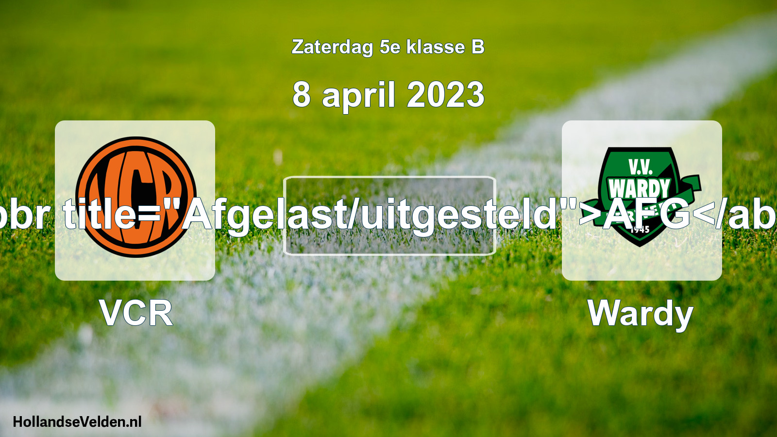 Scheduled Match: VCR - Wardy (8 April 2023)