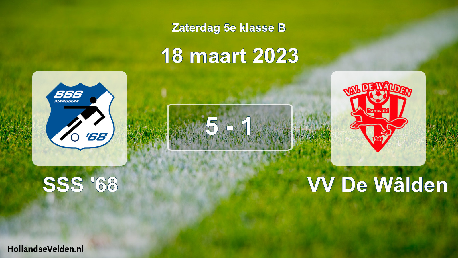 Total number of matches played: SSS '68 - VV De Wâlden 5 - 1 (18 March 2023)