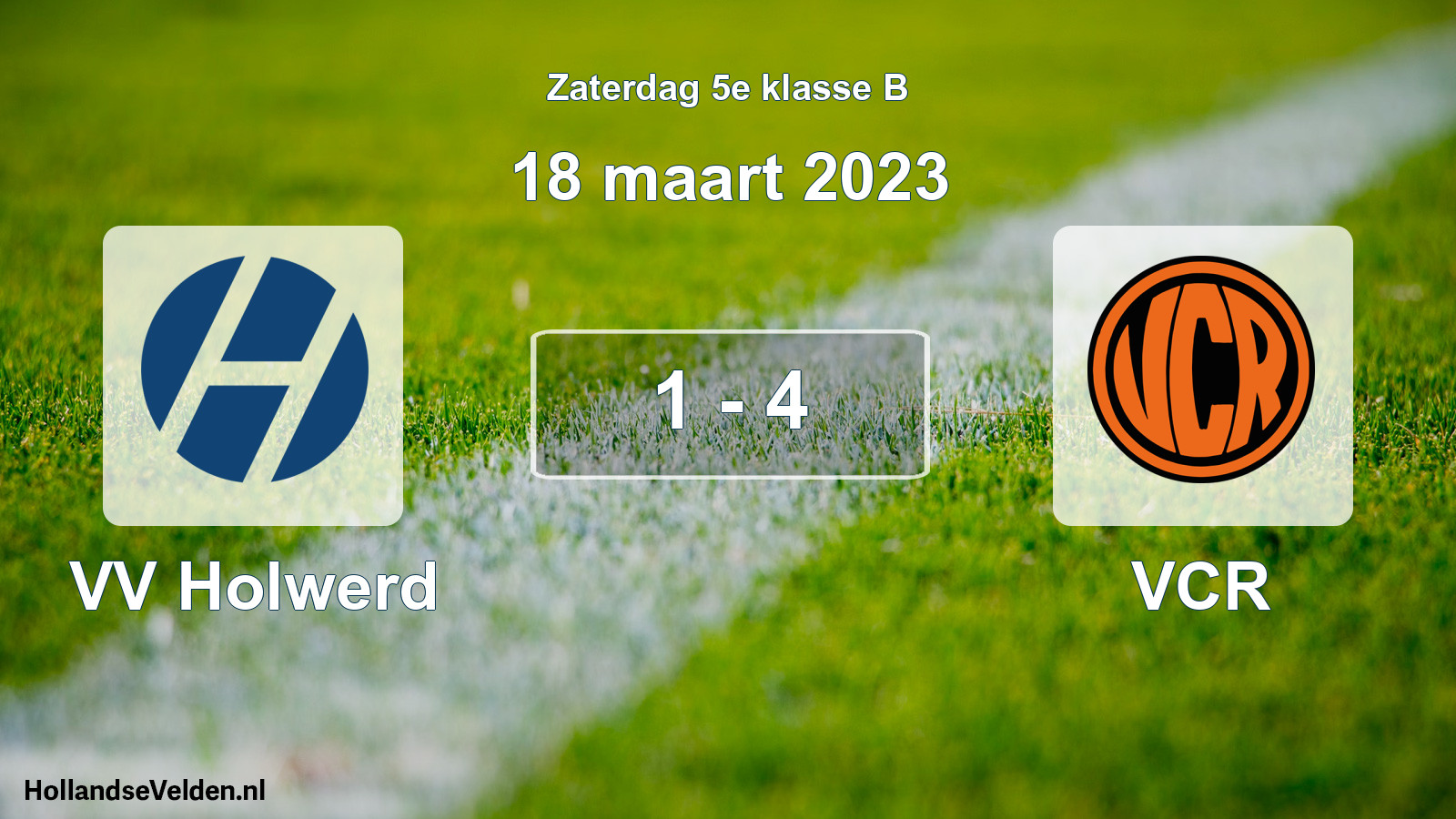Total number of matches played: VV Holwerd - VCR 1 - 4 (18 March 2023)