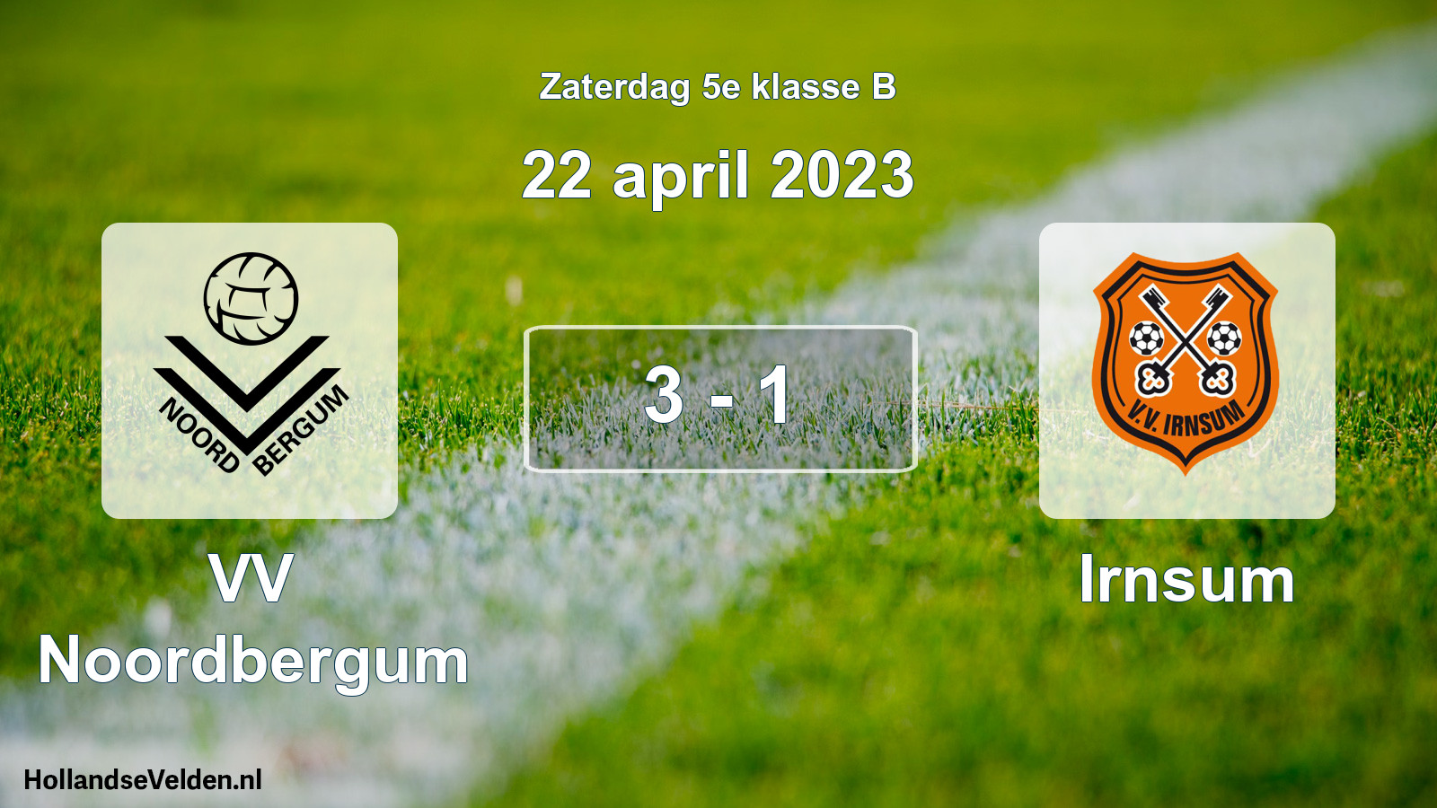 Total number of matches played: VV Noordbergum - Irnsum 3 - 1 (22 April 2023)