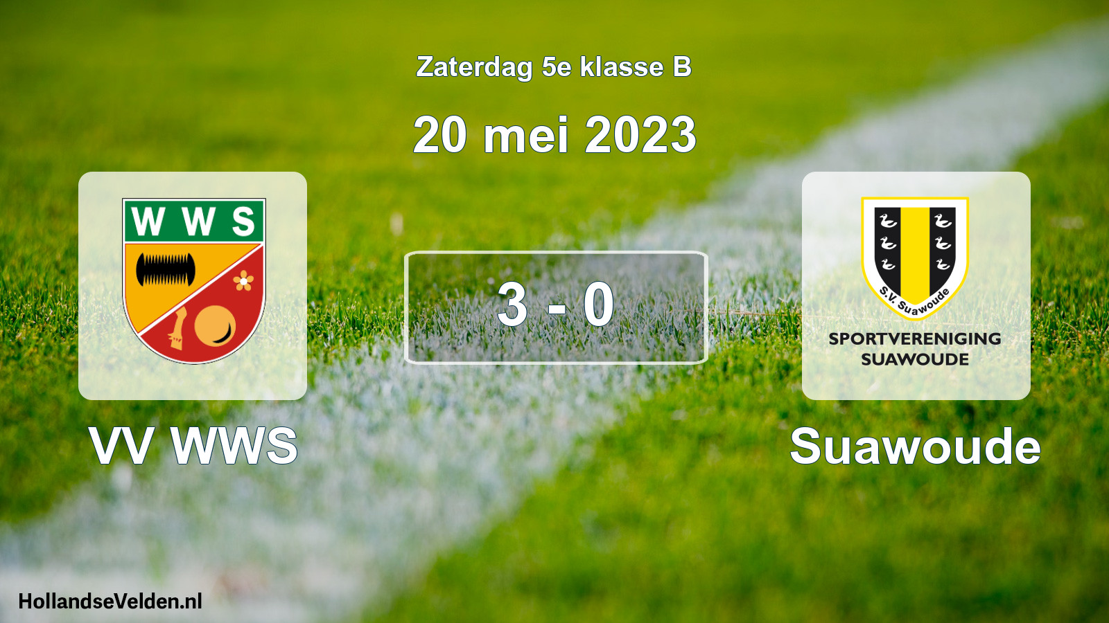 Total number of matches played: VV WWS - Suawoude 3 - 0 (20 May 2023)