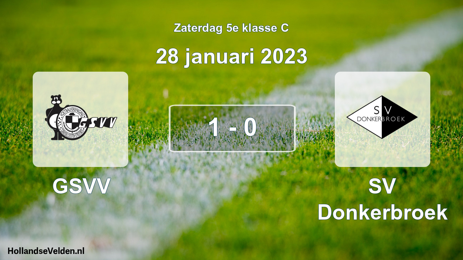 Total number of matches played: GSVV - SV Donkerbroek 1 - 0 (28 January 2023)
