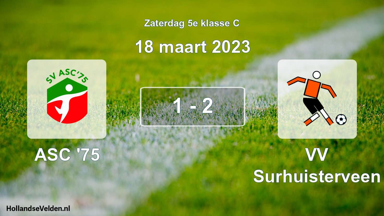 Total number of matches played: ASC '75 - VV Surhuisterveen 1 - 2 (18 March 2023)