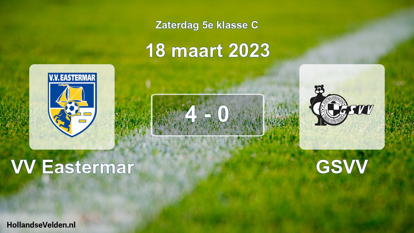 Total number of matches played: VV Eastermar - GSVV 4 - 0 (18 March 2023)