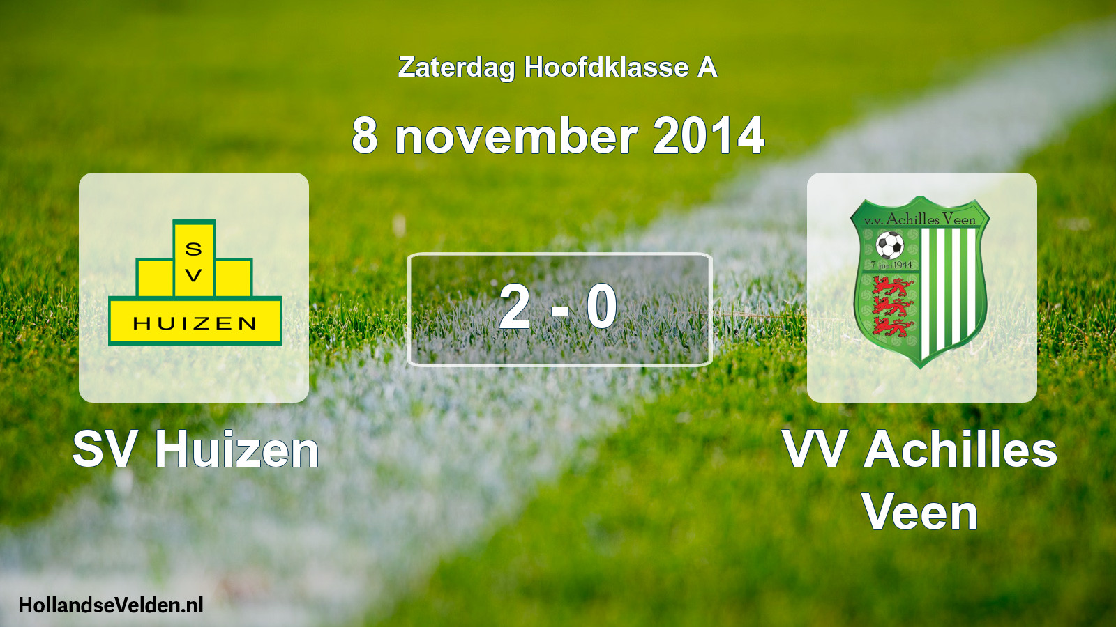 Total number of matches played: SV Huizen - VV Achilles Veen 2 - 0 (8 November 2014)