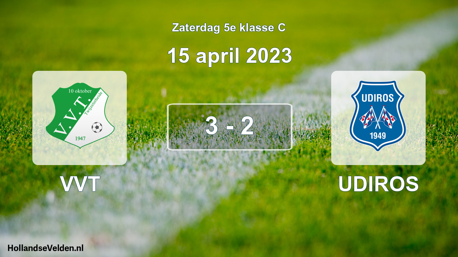 Total number of matches played: VVT - UDIROS 3 - 2 (15 April 2023)