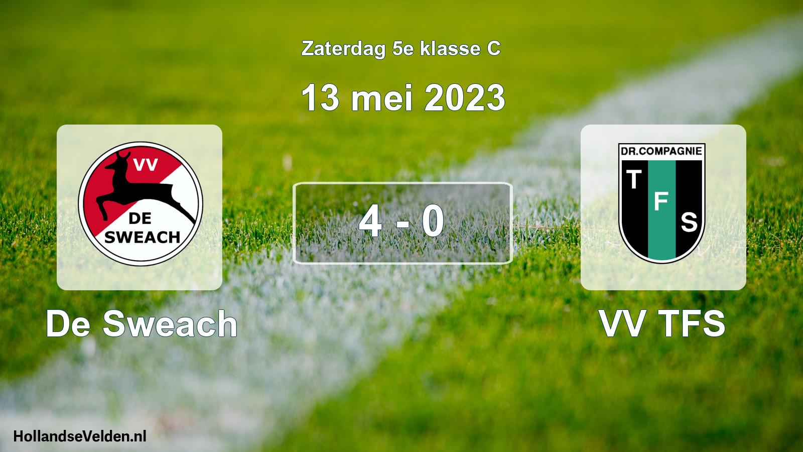 Total number of matches played: De Sweach - VV TFS 4 - 0 (13 May 2023)