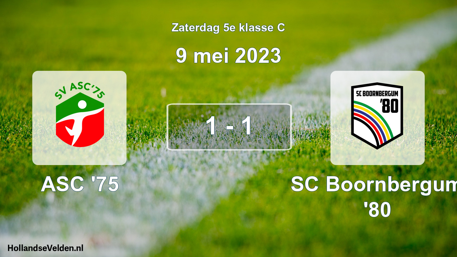 Total number of matches played: ASC '75 - SC Boornbergum '80 1 - 1 (9 May 2023)