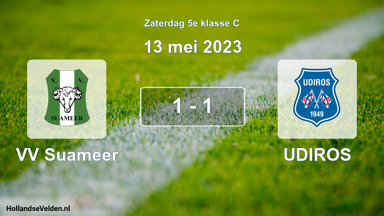 Total number of matches played: VV Suameer - UDIROS 1 - 1 (13 May 2023)