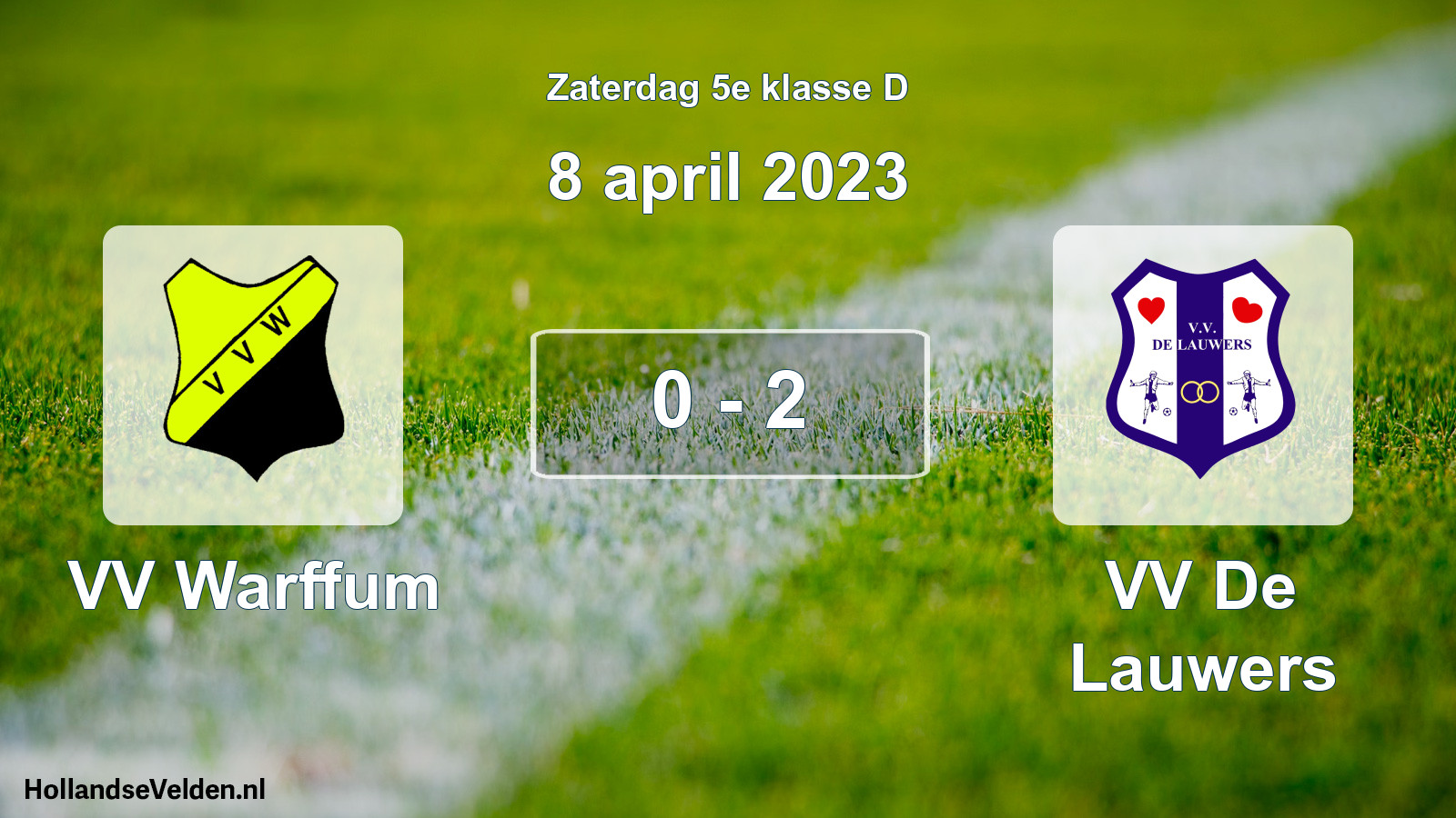 Total number of matches played: VV Warffum - VV De Lauwers 0 - 2 (8 April 2023)
