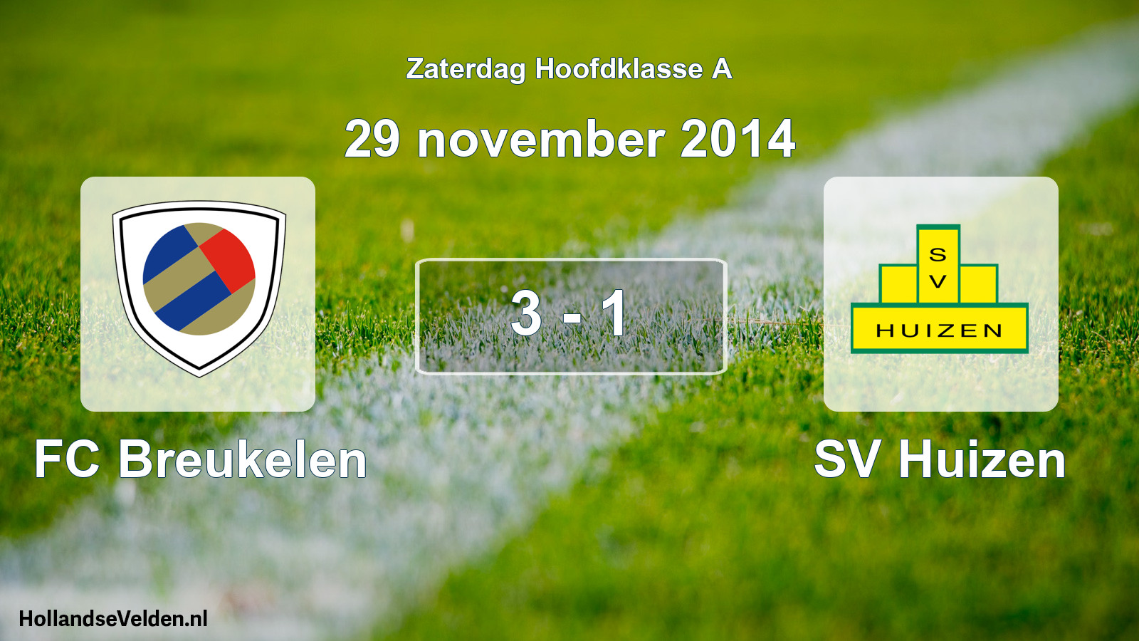Total number of matches played: FC Breukelen - SV Huizen 3 - 1 (29 November 2014)