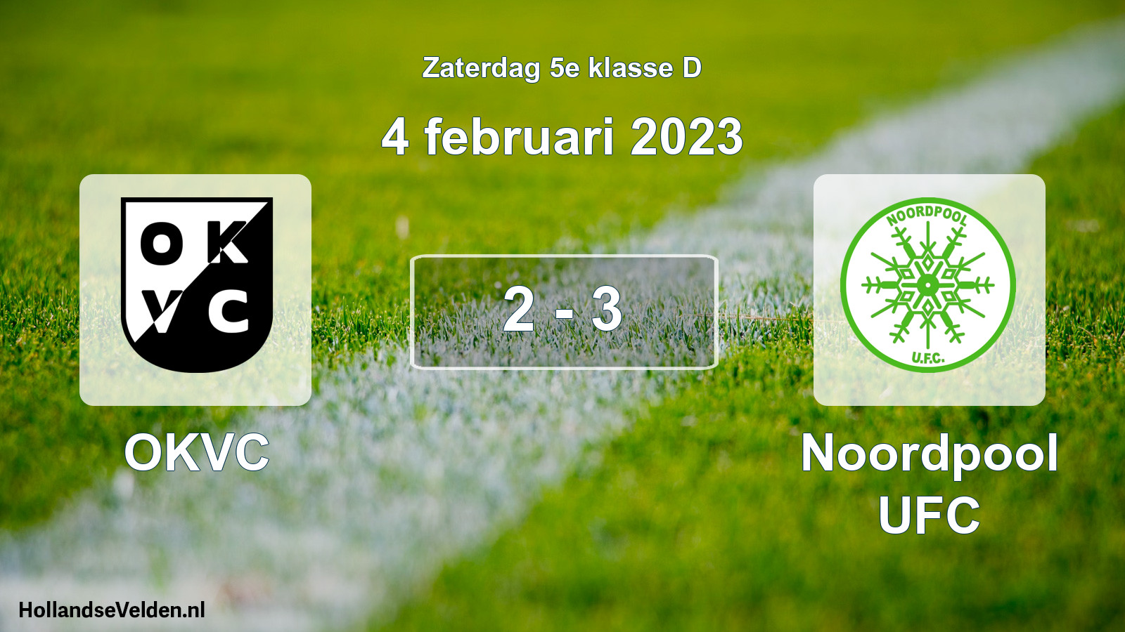 Total number of matches played: OKVC - Noordpool UFC 2 - 3 (4 February 2023)