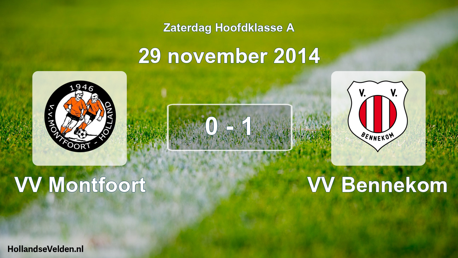 Total number of matches played: VV Montfoort - VV Bennekom 0 - 1 (29 November 2014)