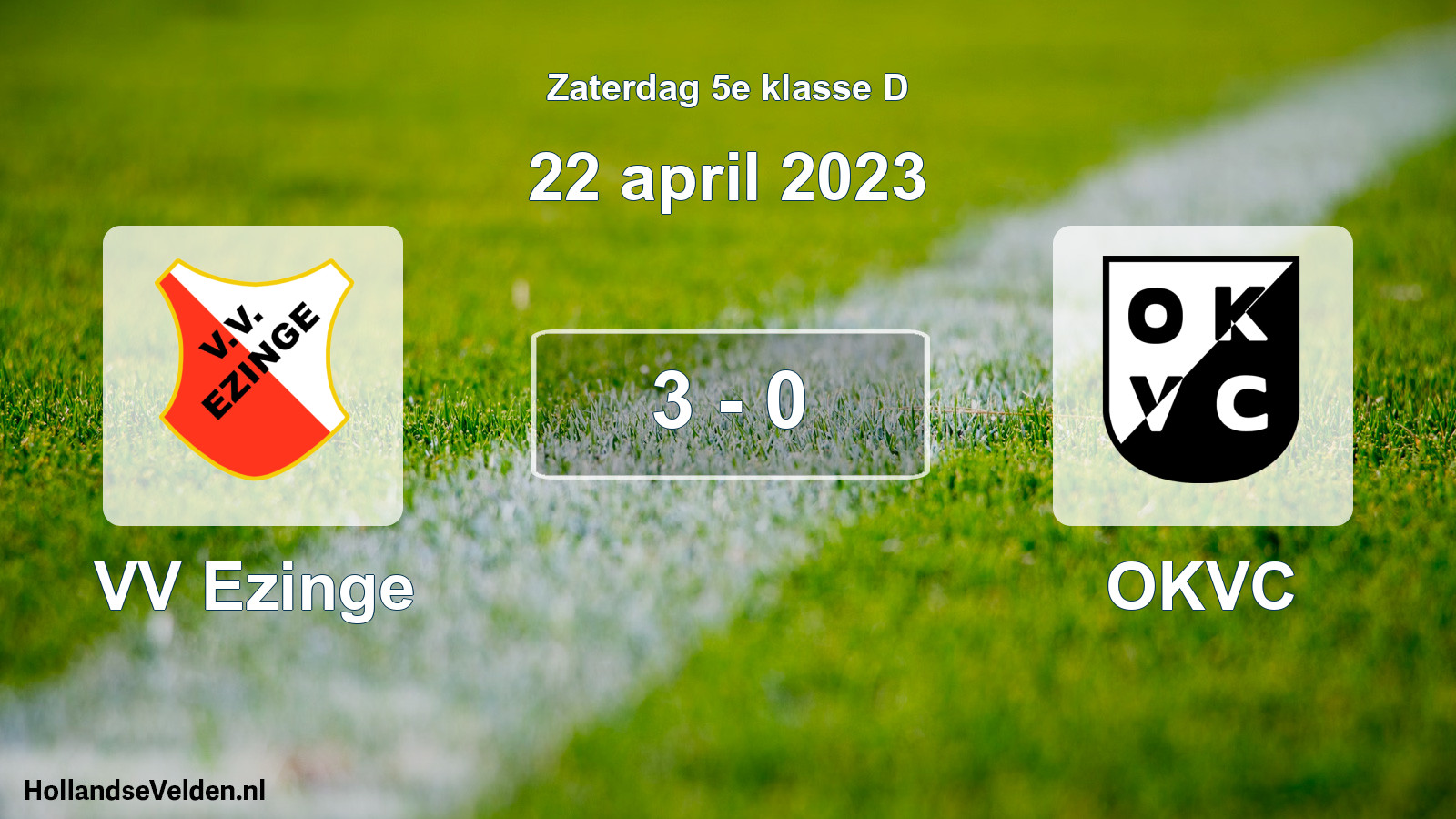 Total number of matches played: VV Ezinge - OKVC 3 - 0 (22 April 2023)