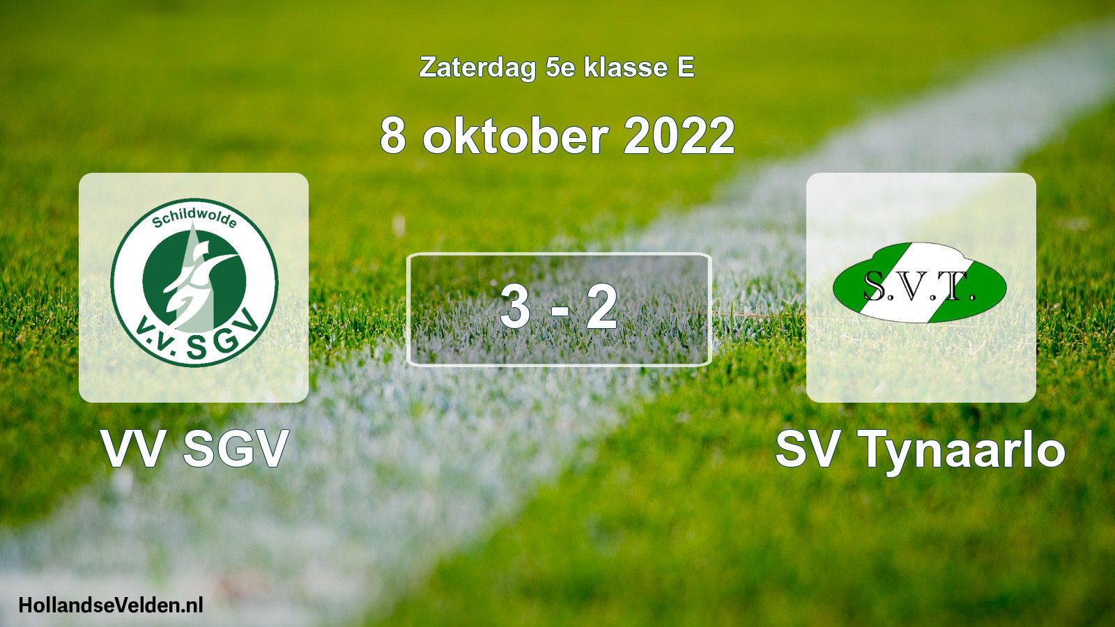 Total number of matches played: VV SGV - SV Tynaarlo 3 - 2 (8 October 2022)