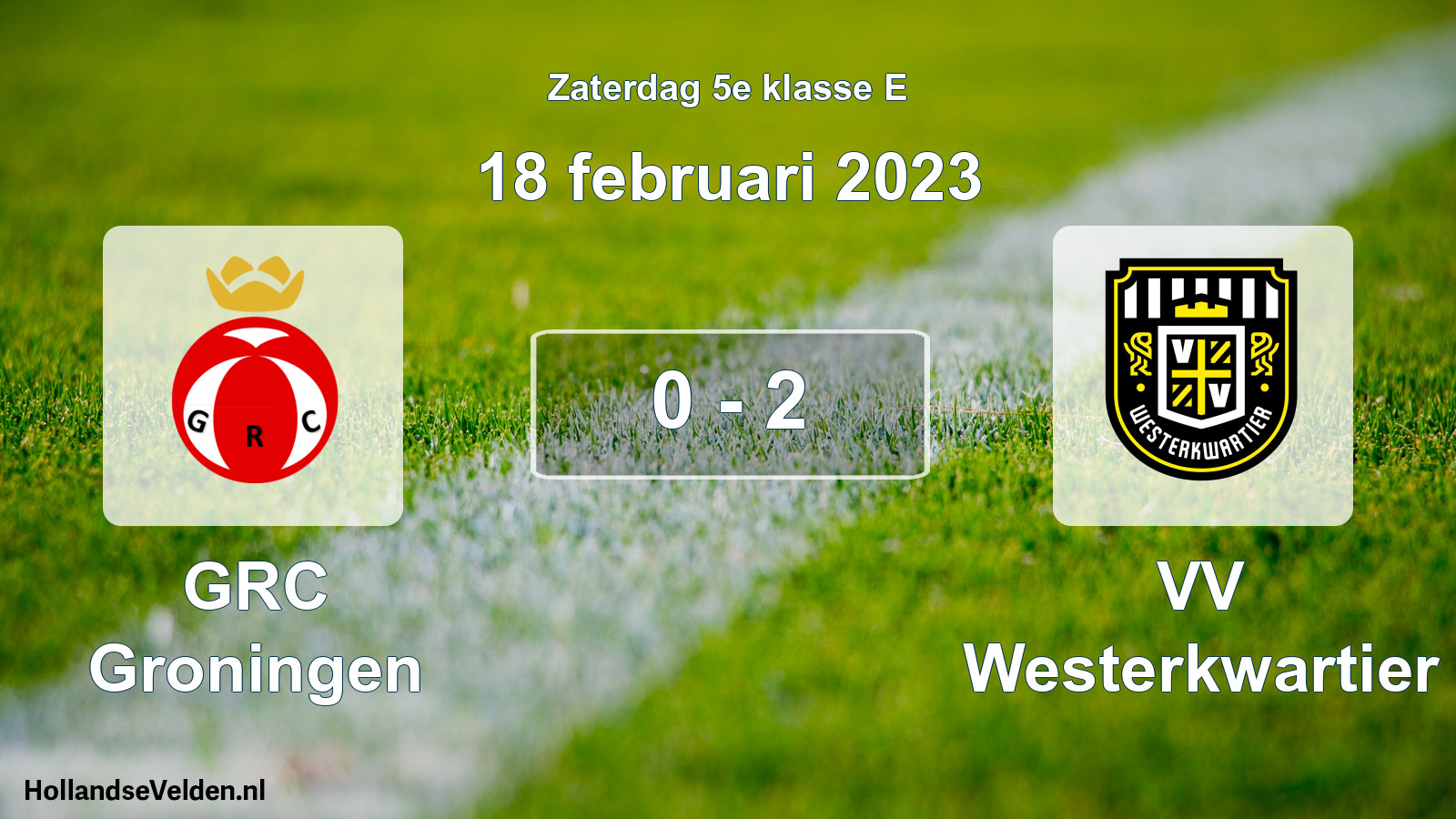 Total number of matches played: GRC Groningen - VV Westerkwartier 0 - 2 (18 February 2023)